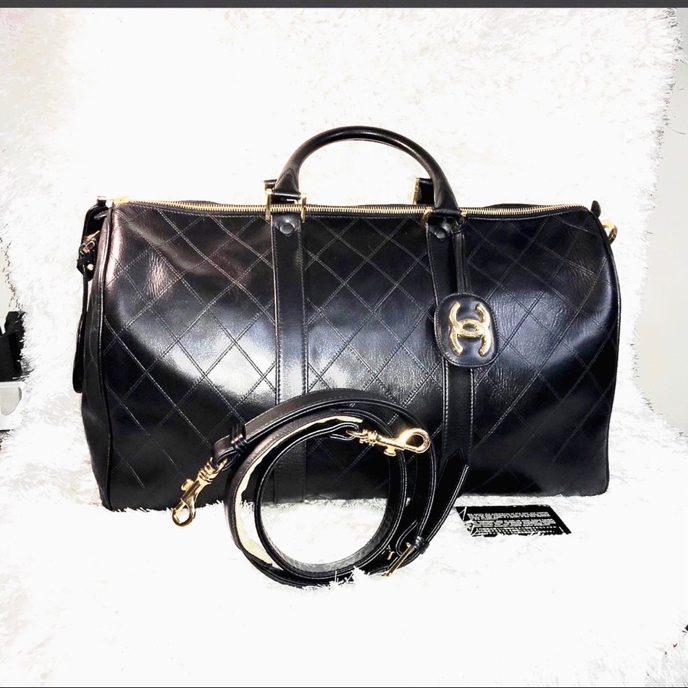 Chanel Lambskin Boston Weekender Duffel bag SOLD - Picture 1 of 15